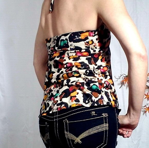 Leopard Halter Top Embellished - Picture 3 of 7